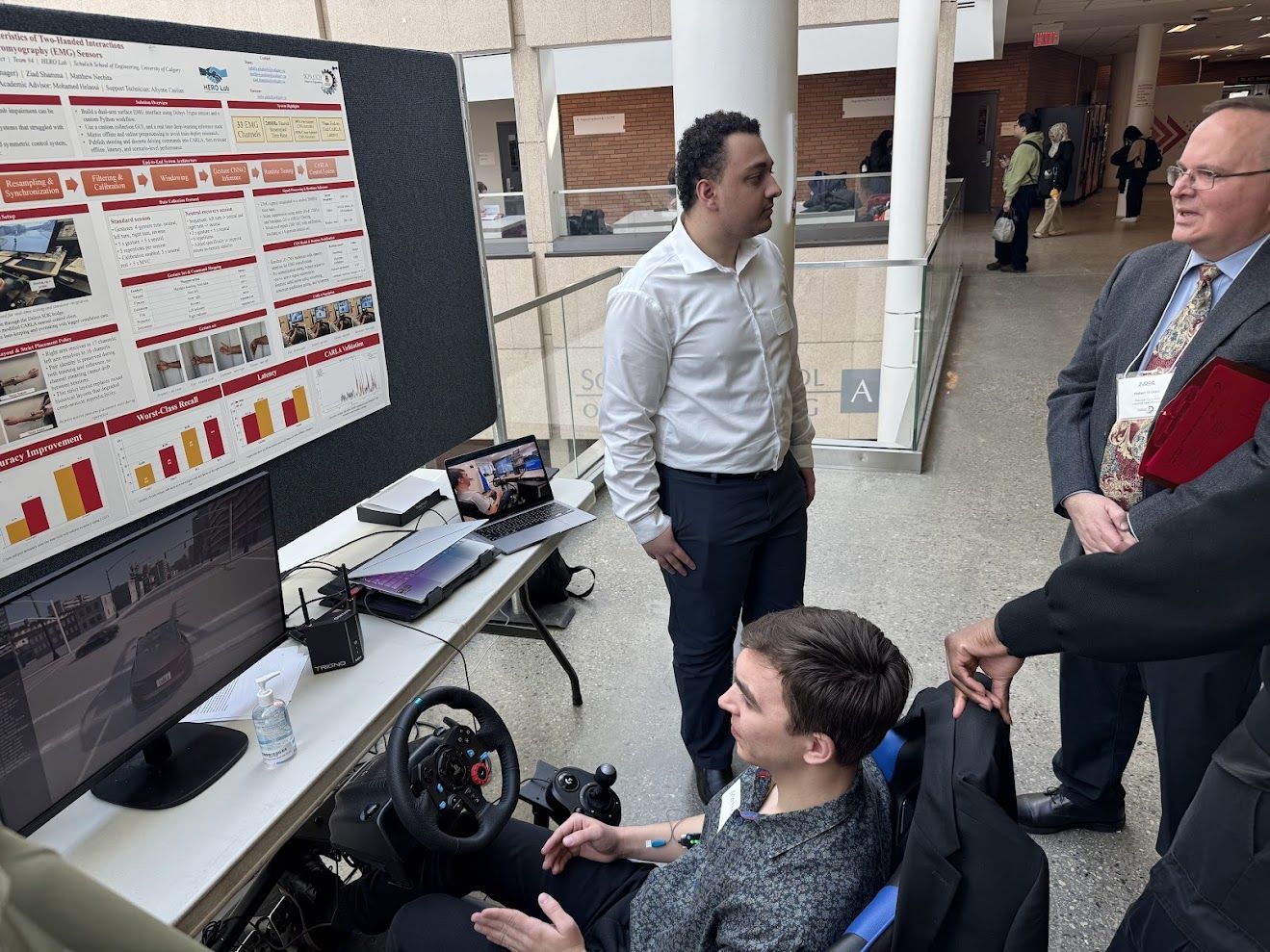 Two-handed EMG driving