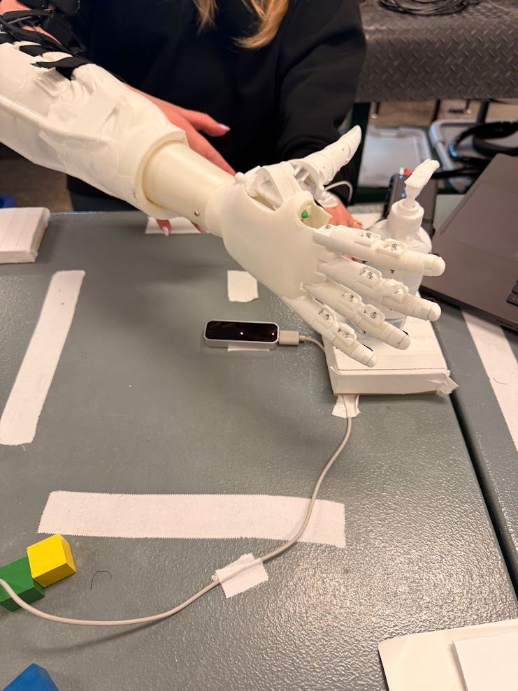 Grasp test with a printed hand